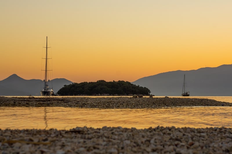 Sunrise on a boat